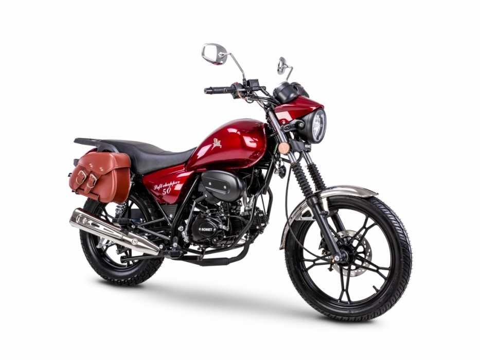 Romet Soft 50 cm3 bez prawa jazdy choper motorower sakwy raty transpor