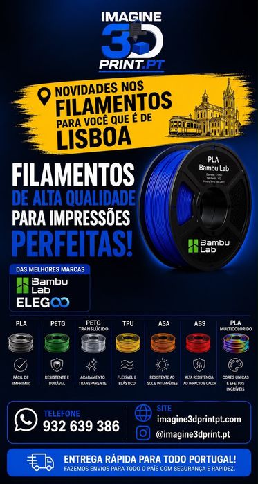 Filamentos para impressora 3D