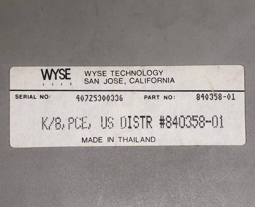 Retro klawiatura mechaniczna WYSE 840358 -01 USA terminal komputer PC