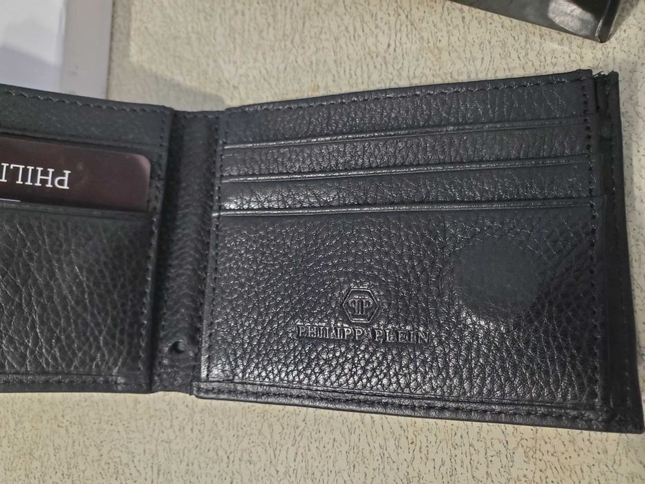Мужской кошелек из натуральной кожи 100% Philipp Plein