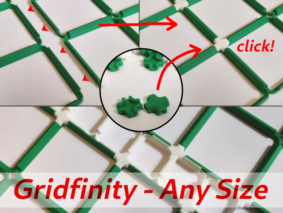 Baseplates Extensíveis Gridfinity para Gavetas