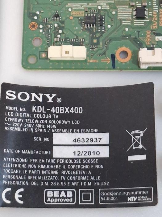 Tv Sony KDL - 40BX400 Peças