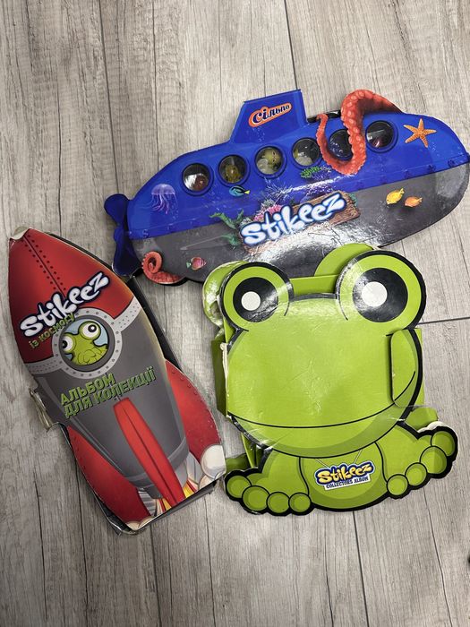 3 Колекції Stikeez (Стікізи) з Альбомами — Космос, Моря, Жабка
