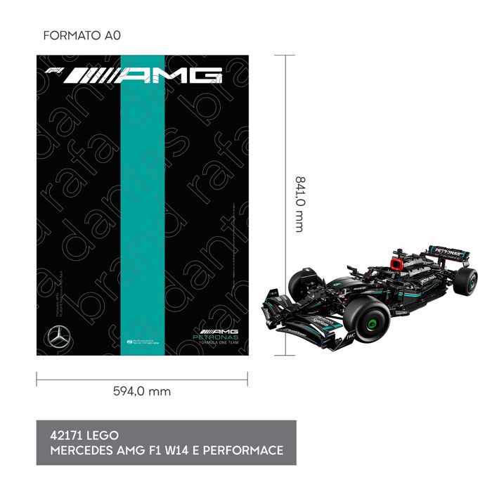 Poster's para impressão Lego AMG-MERCEDES F1
