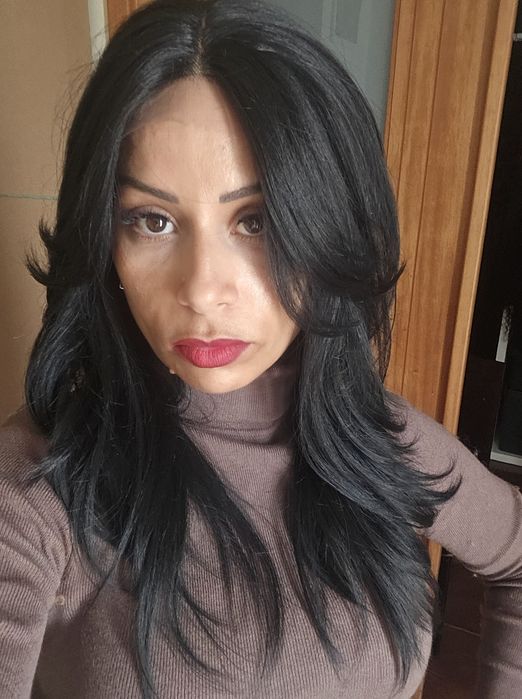 Lace front realista ao cabelo humano