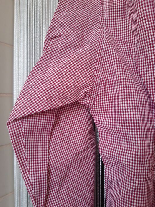 Camisa de mulher com padrão de xadrez (M)