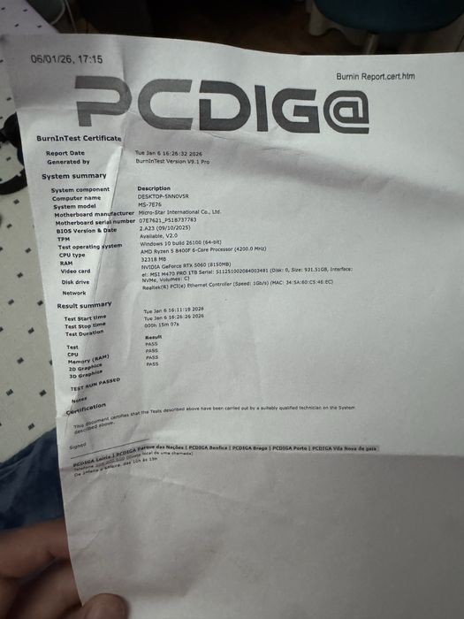 pc gaming quase novo | Ryzen 5 8400F + RTX 5060 + 32GB RAM | COM GARANTIA