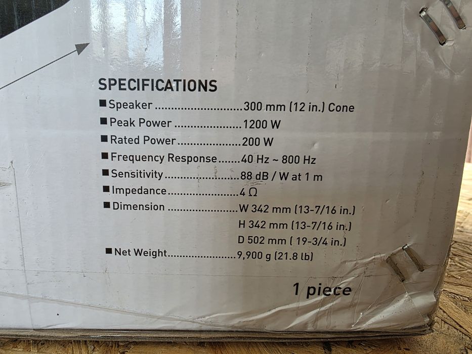 Tuba  Subwoofer Kenwood 30cm NOWY 1200w