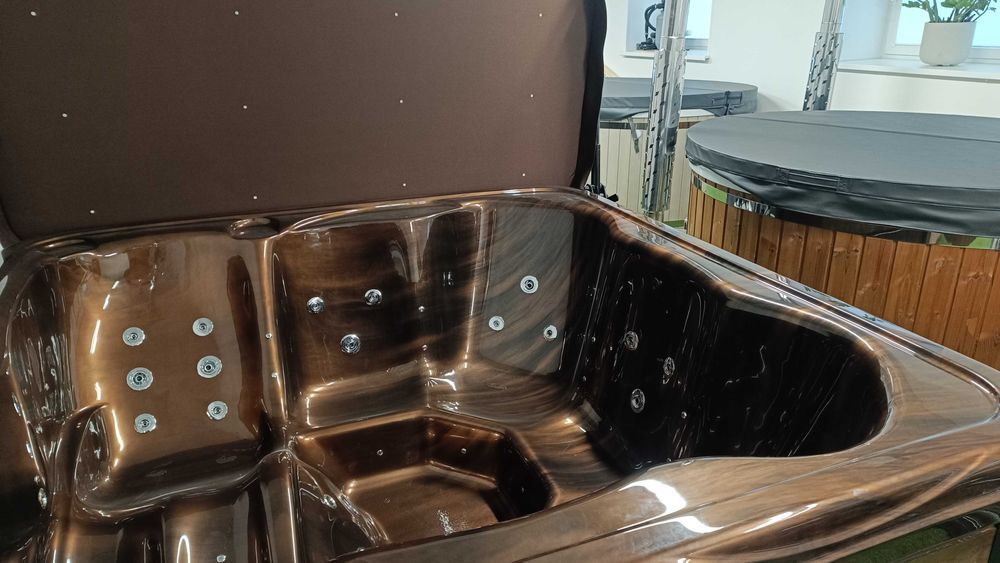 Kwadratowa balia ogrodowa Premium - spa ruska bania gorąca beczka PROM