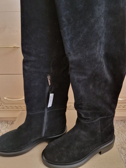 Нові!!! Ботфорти натуральна замша Attizzare