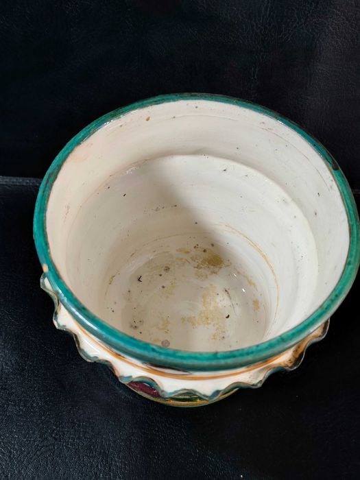 Ceramiczna Doniczka Ręcznie Malowana Włoska