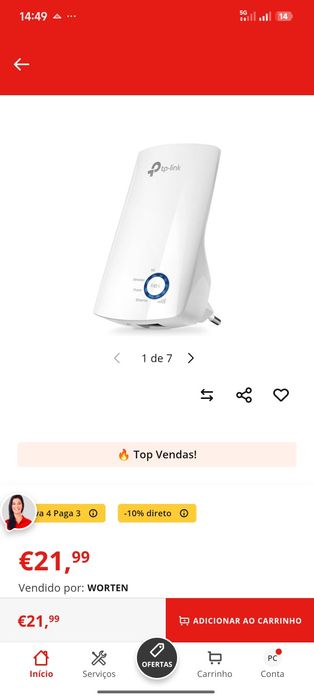 Repetidor de wi-fi TP-Link