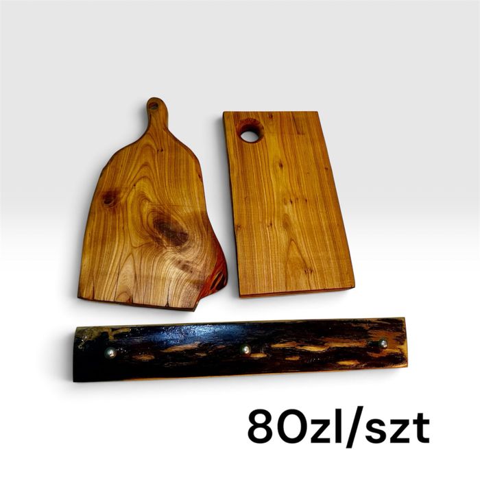 Deska do krojenia lub serwowania oliwna żywica epoksydowa loft retro handmade
