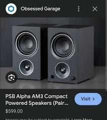 Активна полична акустика PSB Alpha AM3/AM5 Matte Black