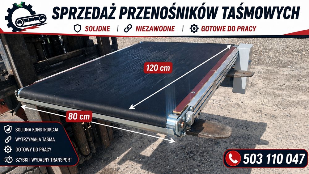 Przenośnik taśmowy taśmociąg podajnik taśmowy