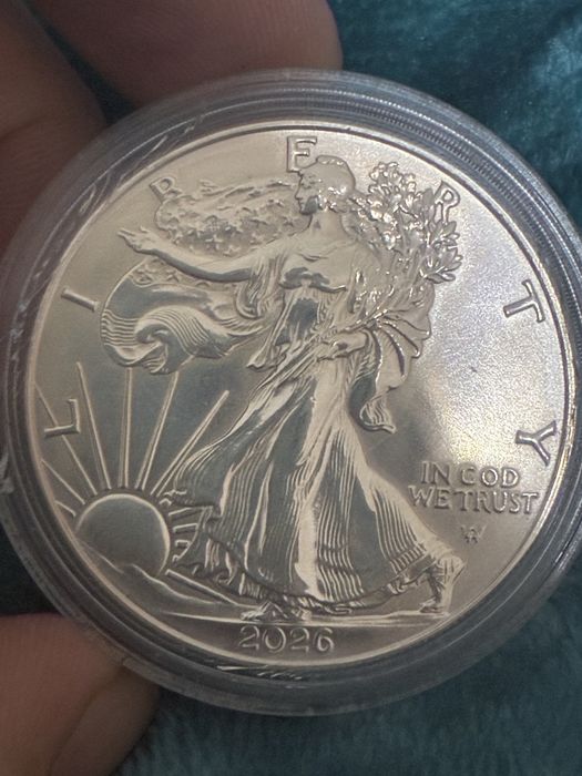 Moeda 1 onça prata pura 2026 silver eagle