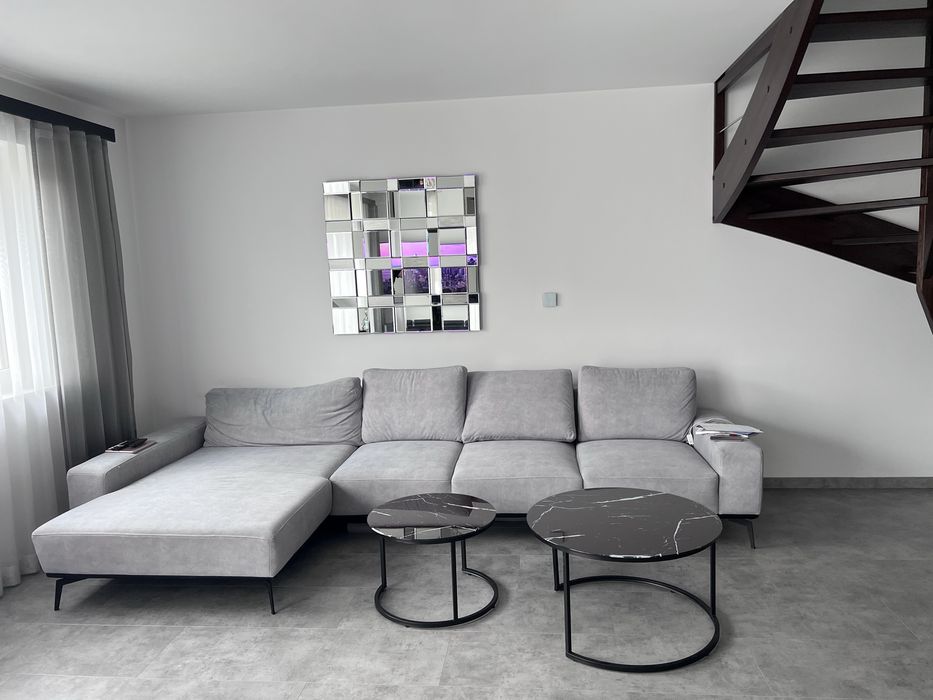 Lustrzany obraz designerski 100x100cm w grubej ramie