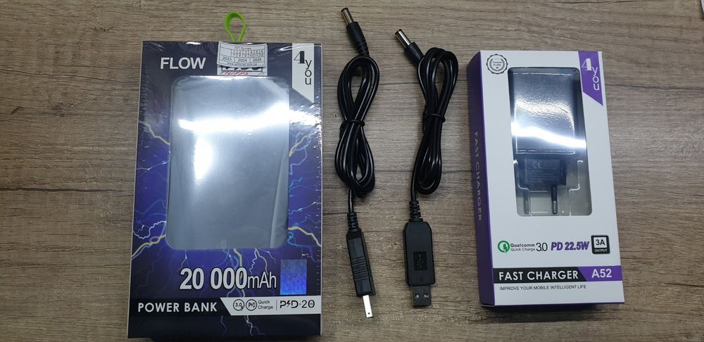 ДБЖ/UPS  безперебійник для роутера 20 000 mAh на базі Power Bank Flow