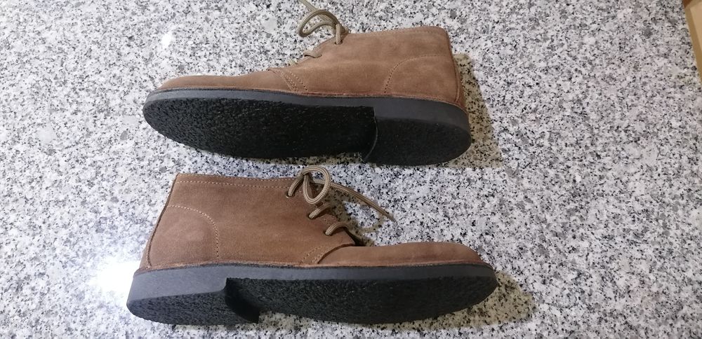 Botins de homem em pele castanho n 41 Novo