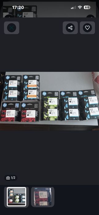 Tusze do drukrki hp Czarny i Kolor