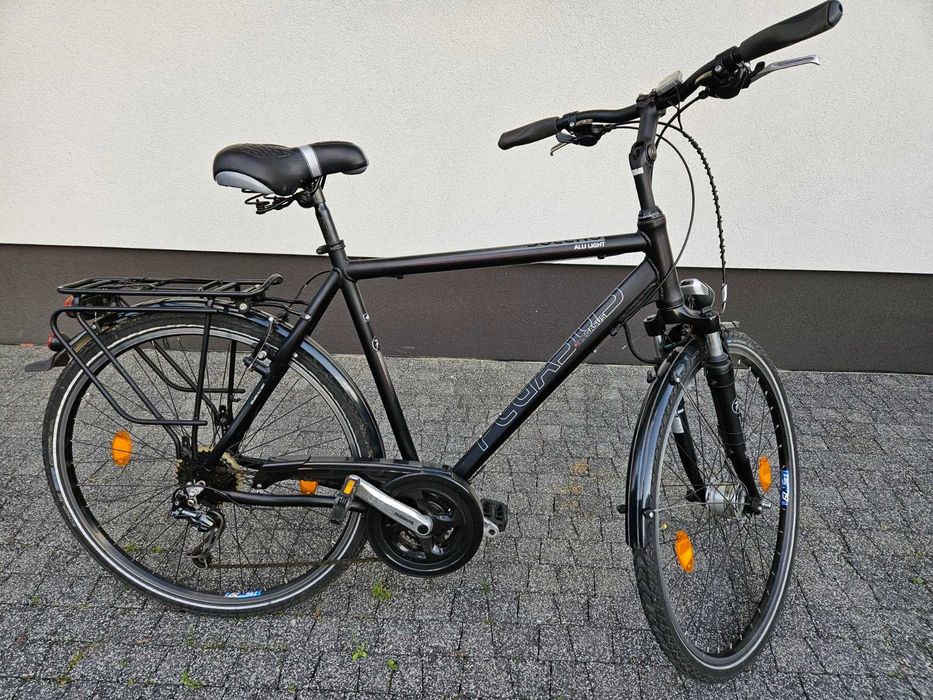 Rower męski trekkingowy Pegasus Solero aluminowy lekki shimano DEORE SR Suntour LED koła 28 cali rozmiar ramy 54cm