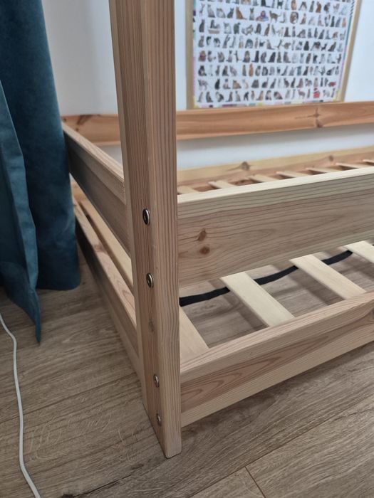 Łóżko dziecięce domek Magnat 160x80 Montessori sosna