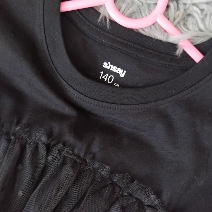 Nowa czarna sukienka 140 i na ramiczka