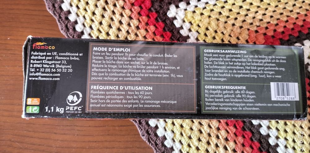 Bloco de limpeza para chaminés NOVO