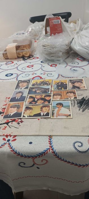 Cromos em cartão dos Beatles anos 60