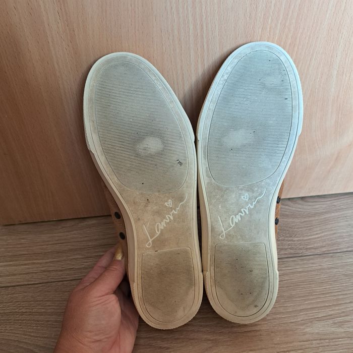 Мокасины кеды кроссовки кожаные полностью Lanvin p.40 (26 cm)