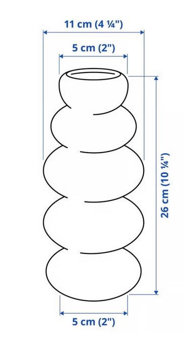 KÄLLARHALS Wazon, pomarańczowy, 26 cm