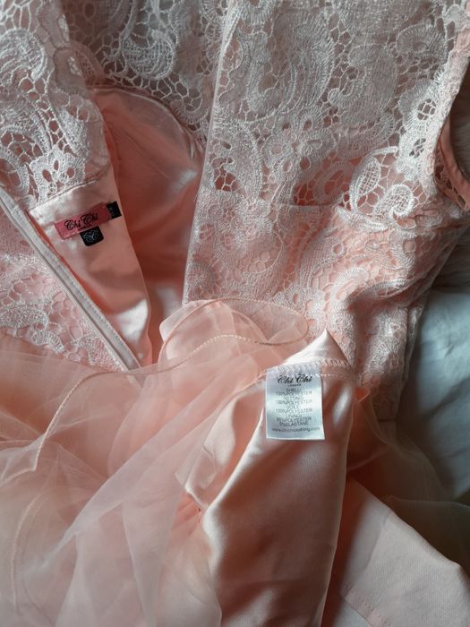 Suknia pudrowa morela 38 ChiChi London