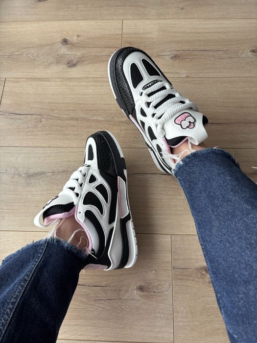 Louis Vuitton Skate Sneaker Black White Pink (36-41р)