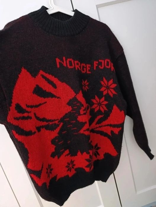 Sweter vintage norge norweski na zimę XXXL