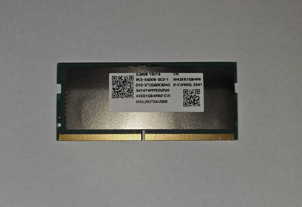 Memória RAM SODIMM 8Gb DDR5 Samsung 5600MHz para Portátil