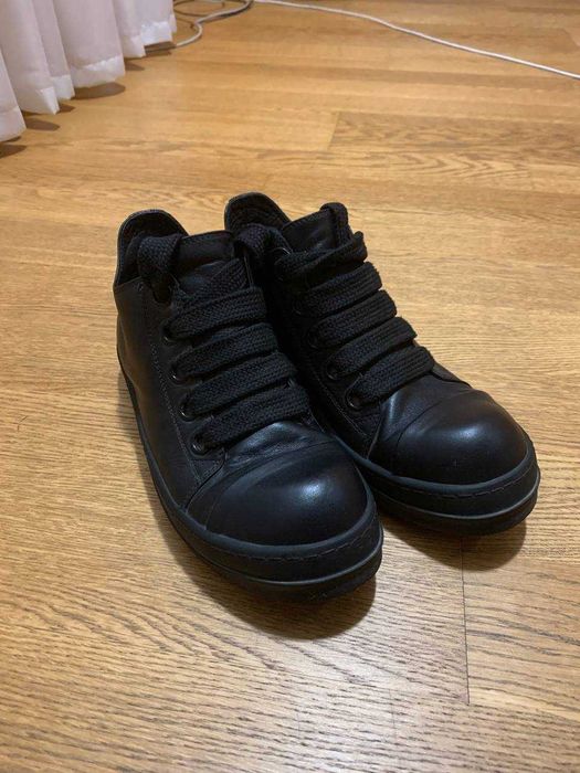 Кеди Rick Owens Jumbo Laces Low/Leather Black/size 44