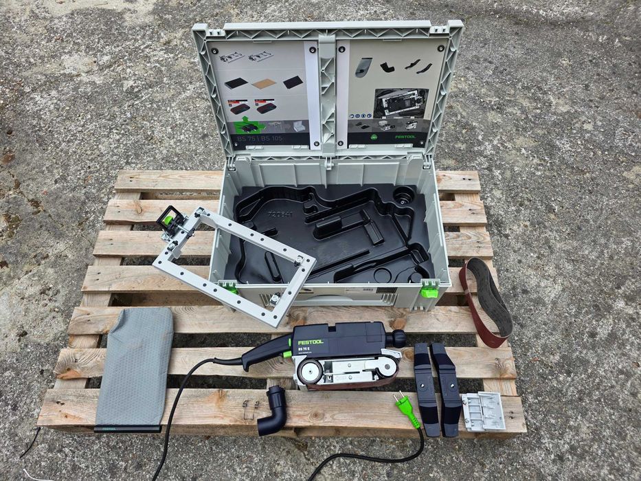 FESTOOL BS 75 E-PLUS szlifierka taśmowa jak nowa zestaw walizka