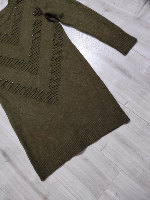Тёплый длинный свитер размер S женский туника теплий светр жіночий