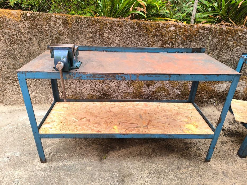 Iron workbenches with lathe, alternator testing motor64186065479299123