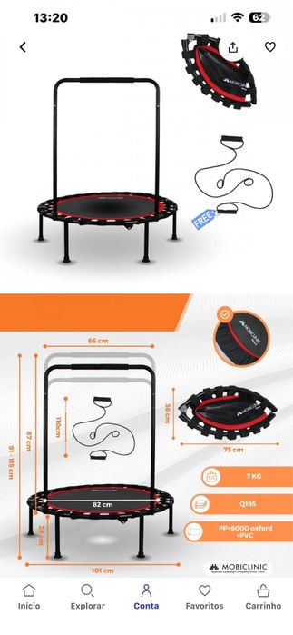 Trampolim de cardio Training