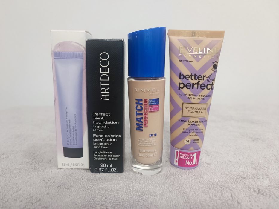 Zestaw podkładów artdeco baza becca rimmel Eveline