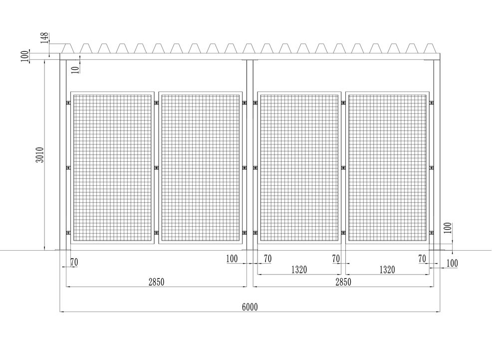 WIATA NA KOSZE Z BUTLAMI Gazu technicznego 6 m x 3,3 m x 3,8
