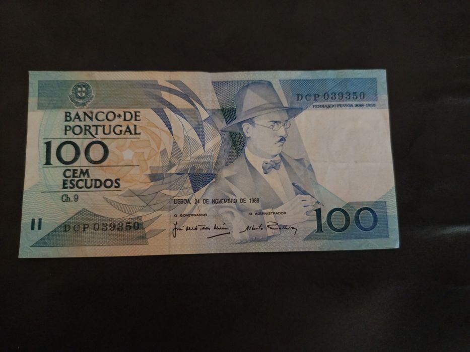 100$00  Fernando Pessoa chapa9 24/11/1988