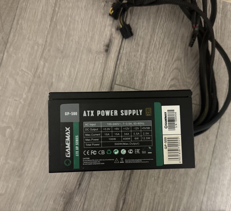 Блок живлення Gamemax 500w 80+ Bronze