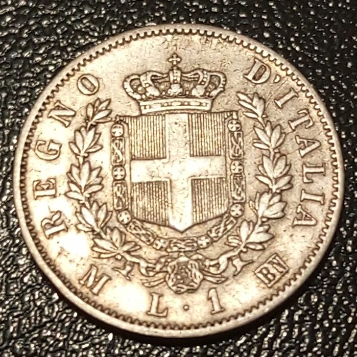 1 лира 1863 м Италия