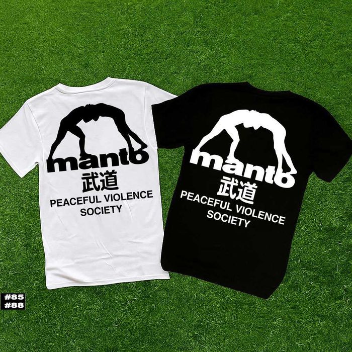 Черная / Белая | Новая Футболка MANTO Gym | XS-XXL