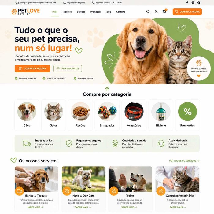 Sites Simples e Profissionais desde 150€