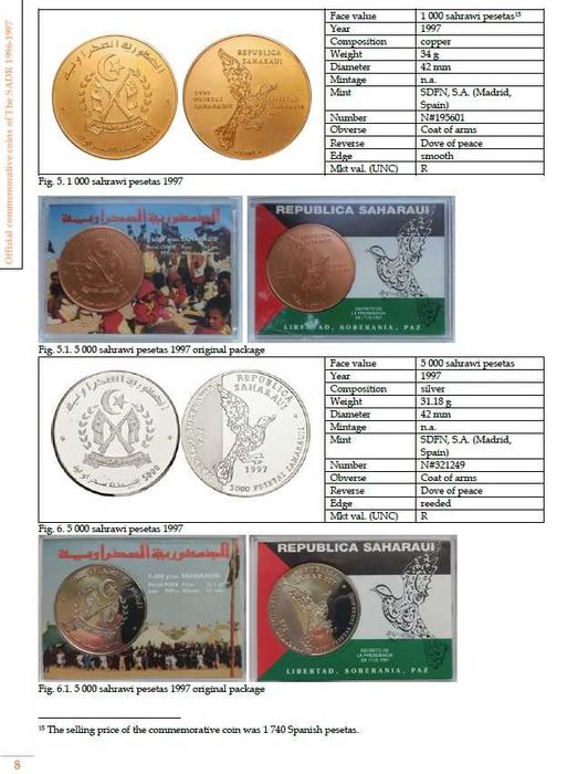 Sahara Ocidental - - - Catálogo de Moedas - - - - - Livro de Moedas