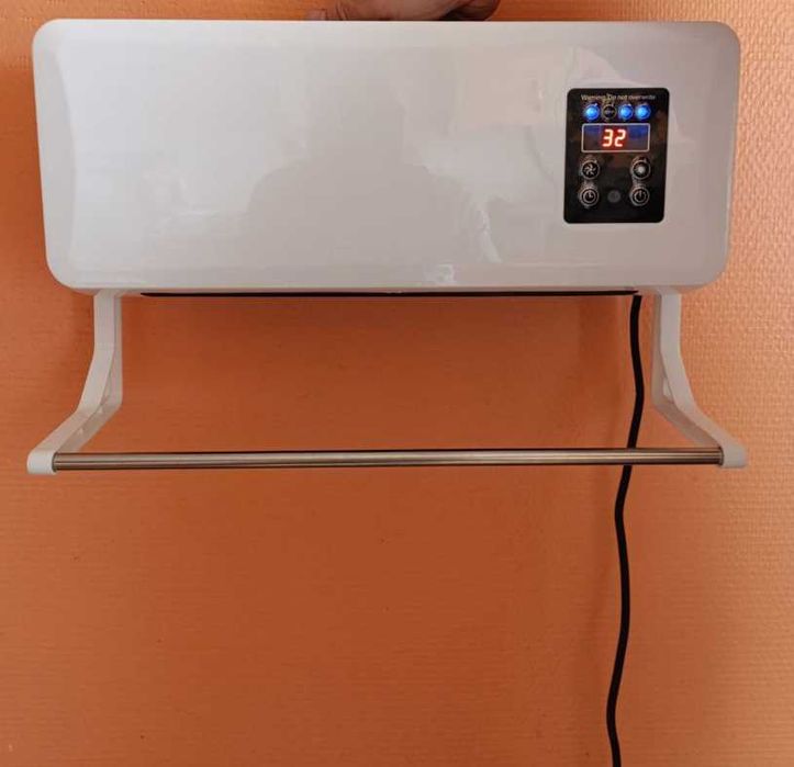 обогреватель настенный с пультом и сушкой тепло вентилятор дуйка LED