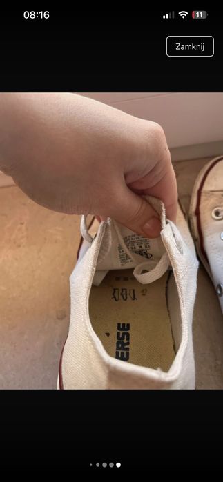 Białe trampki Converse